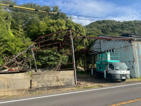 岡山県備前市 鉄骨骨組解体工事